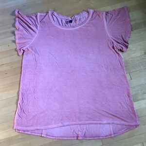 NWOT Rayon Flutter Sleeve T-Shirt